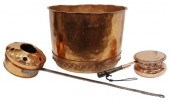 (3) COPPER ITEMS, LARGE PLANTE