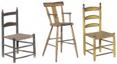 (3) COUNTRY PAINTED CHAIRS (1)