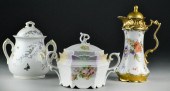 (3) Covered Porcelain wareCons