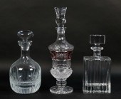 3 CRYSTAL DECANTERS3 crystal d