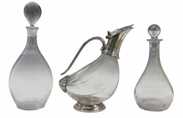 (3) CRYSTAL LIQUEUR DECANTERS &