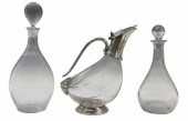 (3) CRYSTAL LIQUEUR DECANTERS
