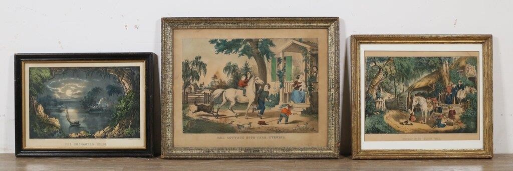 3 CURRIER & IVES LITHOGRAPHS3