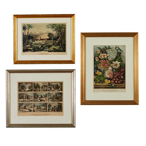 3 CURRIER & IVES PRINTSCurrier