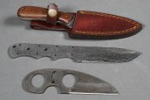 (3) CUSTOM FIXED BLADE DAMASCU