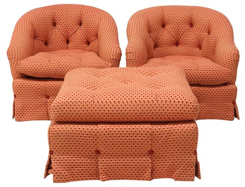 (3) CUSTOM UPHOLSTERED