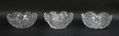 3 CUT GLASS BOWLS3 cut glass b