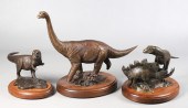 (3) D Tischler bronze dinosaur