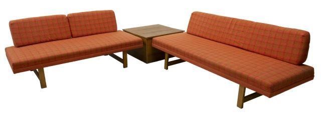 (3) DANISH MODERN OAK CORNER