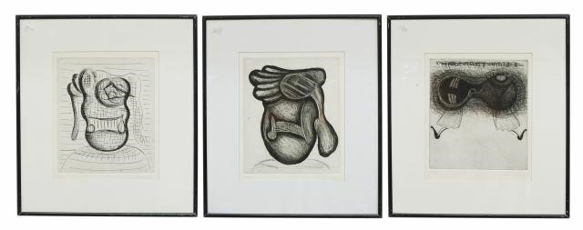(3) DAVID WRIGHT FRAMED MODERN