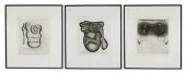 (3) DAVID WRIGHT FRAMED MODERN
