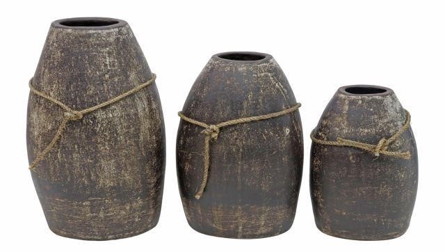 (3) DECORATIVE GRADUATED TERRACOTTA