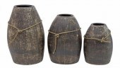 (3) DECORATIVE GRADUATED TERRA