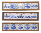 (3) DELFT BLUE & WHITE TILE HA