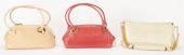 3 DESIGNER PURSES, INCL. BOTTE