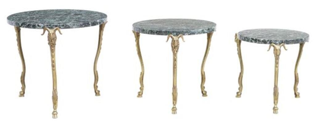 (3) DIMINUTIVE FRENCH MARBLE-TOP
