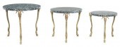 (3) DIMINUTIVE FRENCH MARBLE-T