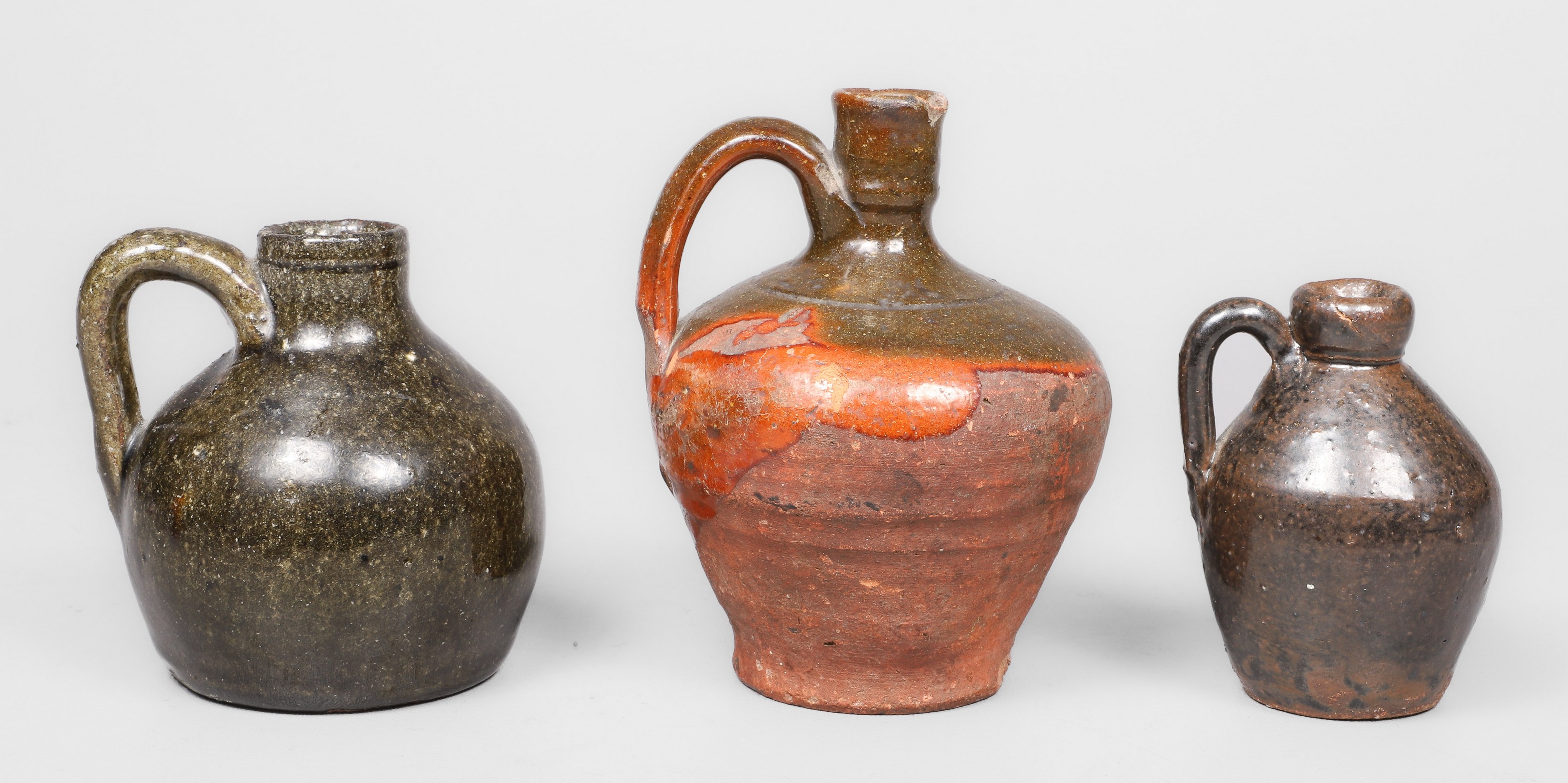 (3) Diminutive miniature redware