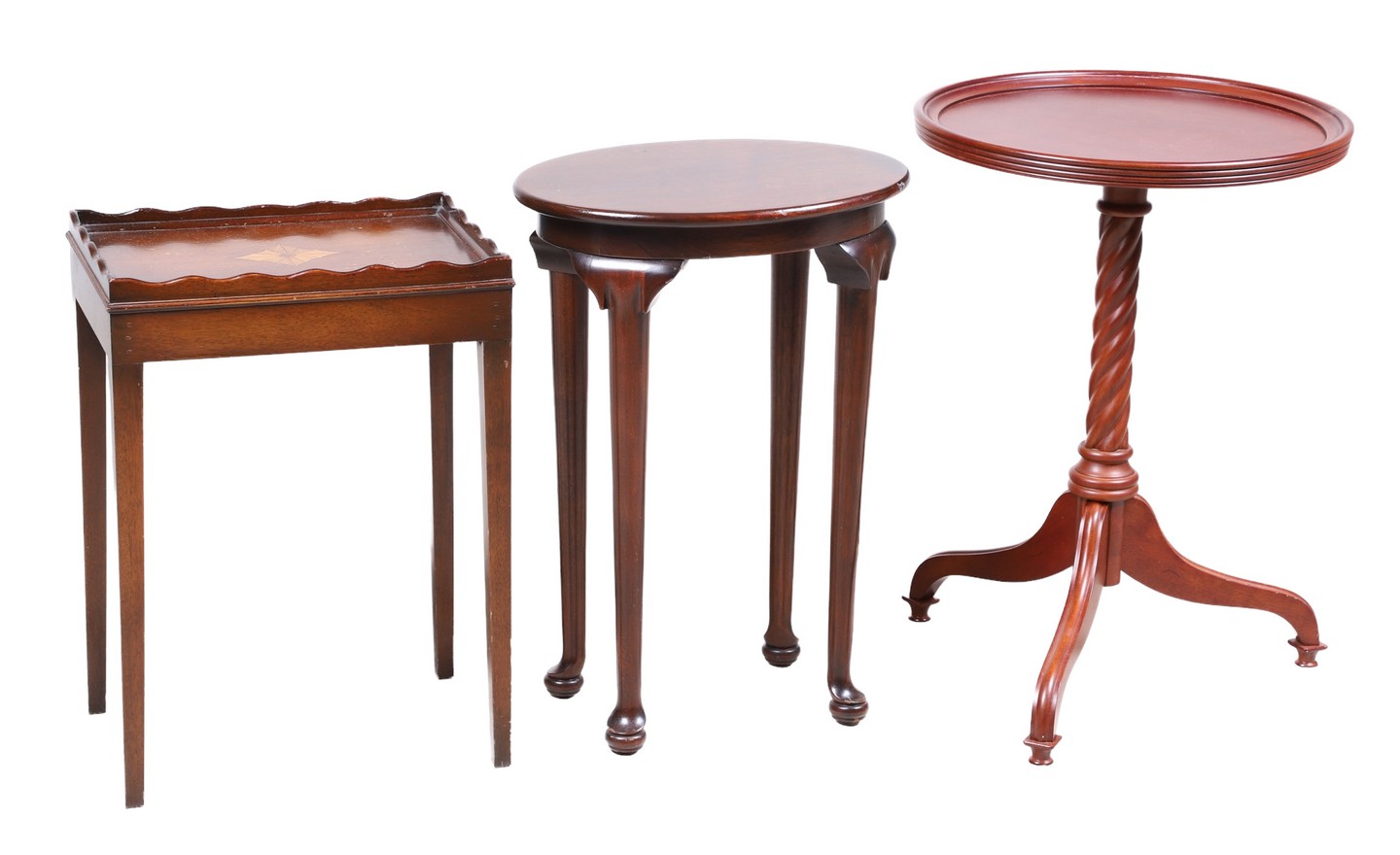 (3) Diminutive tables, c/o