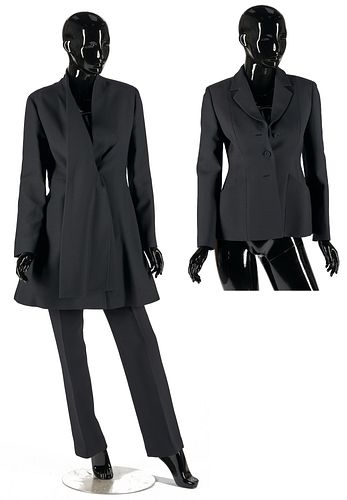 3 DIOR BLACK WOOL GARMENTS, INCL.