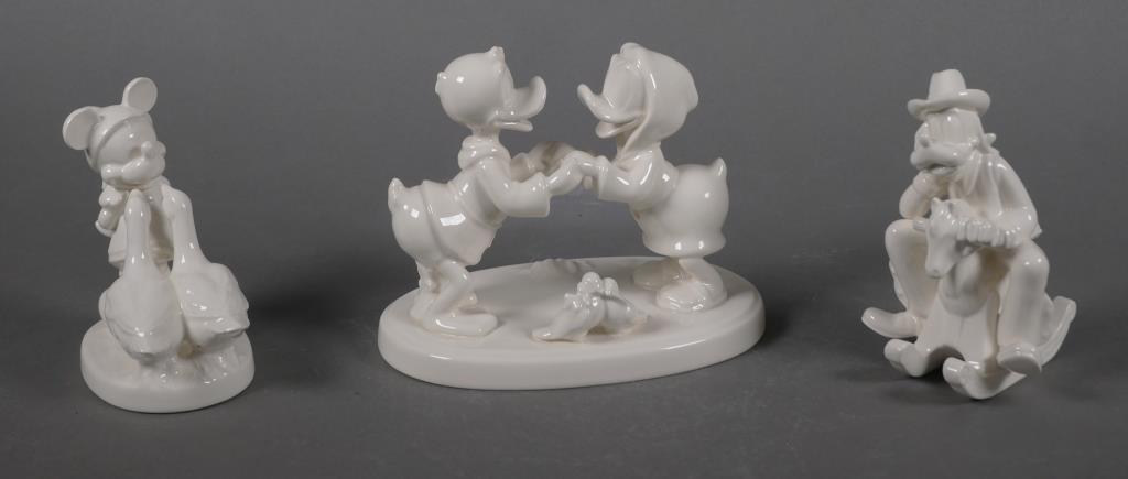 (3) DISNEY GOEBEL WHITE