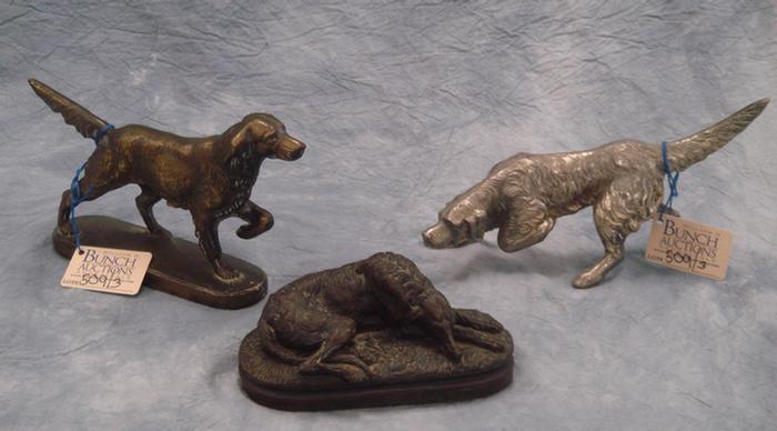 3 dog sculptures, after Paul Joseph