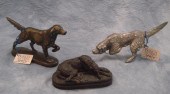 3 dog sculptures, after Paul J