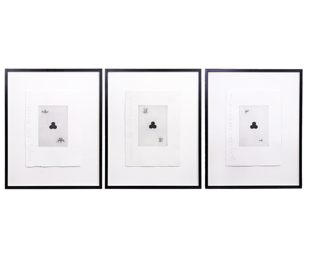 3 DONALD SULTAN 'PLAYING CARDS'