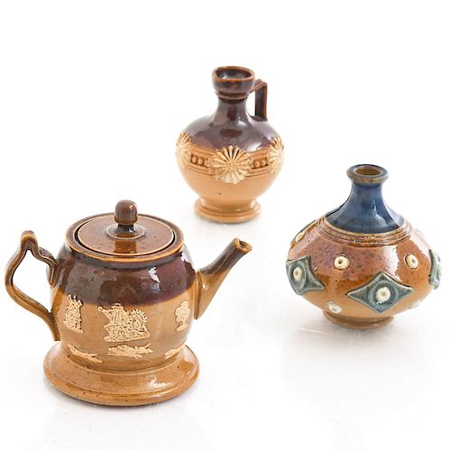 3 DOULTON LAMBETH STONEWARE