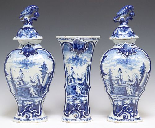 (3) DUTCH DELFT BLUE &AMP; WHITE