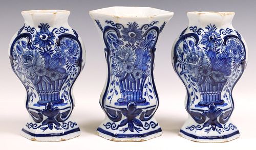 (3) DUTCH DELFT BLUE &AMP; WHITE