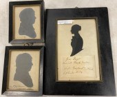 3 EARLY 19TH CENTURY FRAMED SI