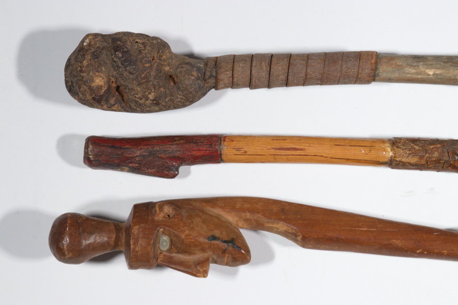 (3) EARLY AMERICAN FOLK ART CANES