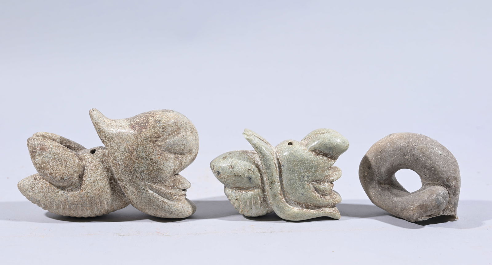 (3) EARLY ANTIQUE STONE EFFIGY