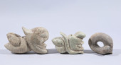 (3) EARLY ANTIQUE STONE EFFIGY
