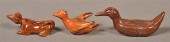 3 EARLY BREININGER HAND MOLDED