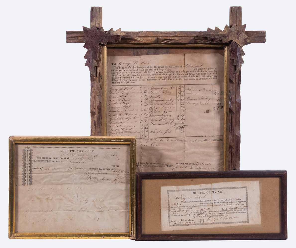 (3) EARLY FRAMED DOCUMENTS