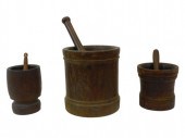 (3) EARLY MORTAR AND PESTLES.