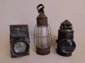 3 EARLY TIN LANTERNSLot 3 earl