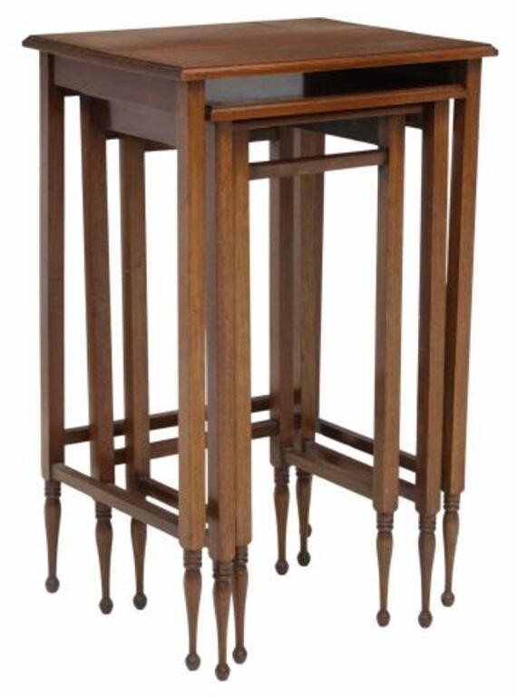 (3) EDWARDIAN MAHOGANY NESTING