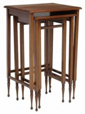 (3) EDWARDIAN MAHOGANY NESTING