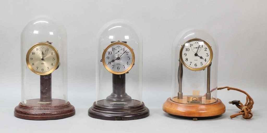 3 ELECTRIC DOME CLOCKS BARR &