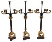 (3) EMPIRE STYLE GILT SWAN FIG