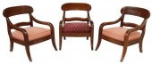 (3) EMPIRE STYLE MAHOGANY LOW