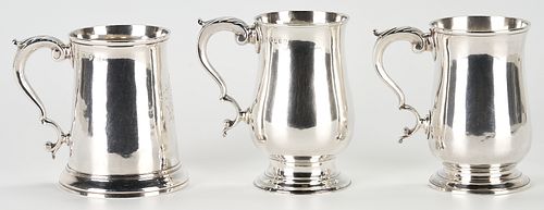3 ENGLISH 18TH C. STERLING SILVER