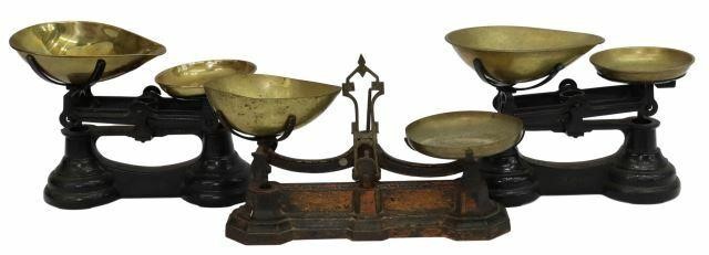 (3) ENGLISH BRASS & CAST IRON