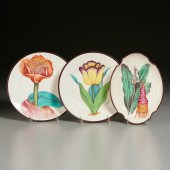 (3) ENGLISH CREAMWARE BOTANICA