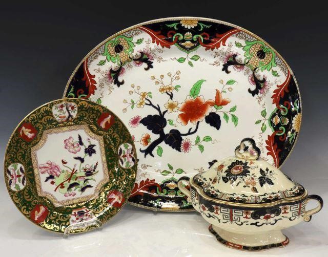 3) ENGLISH MASONS, DOULTON IMARI