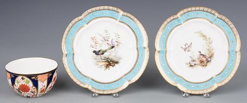 3 ENGLISH PORCELAIN ITEMS, INCL.