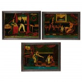 (3) ENGLISH REVERSE-VARNISHED
